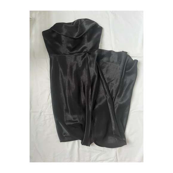 Birdy Grey Mia Convertible Dress Shiny Satin Black - Picture 4 of 4